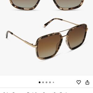 DIFF Tortoise Square Aviator Sunglasses - Brown Gradient Lenses